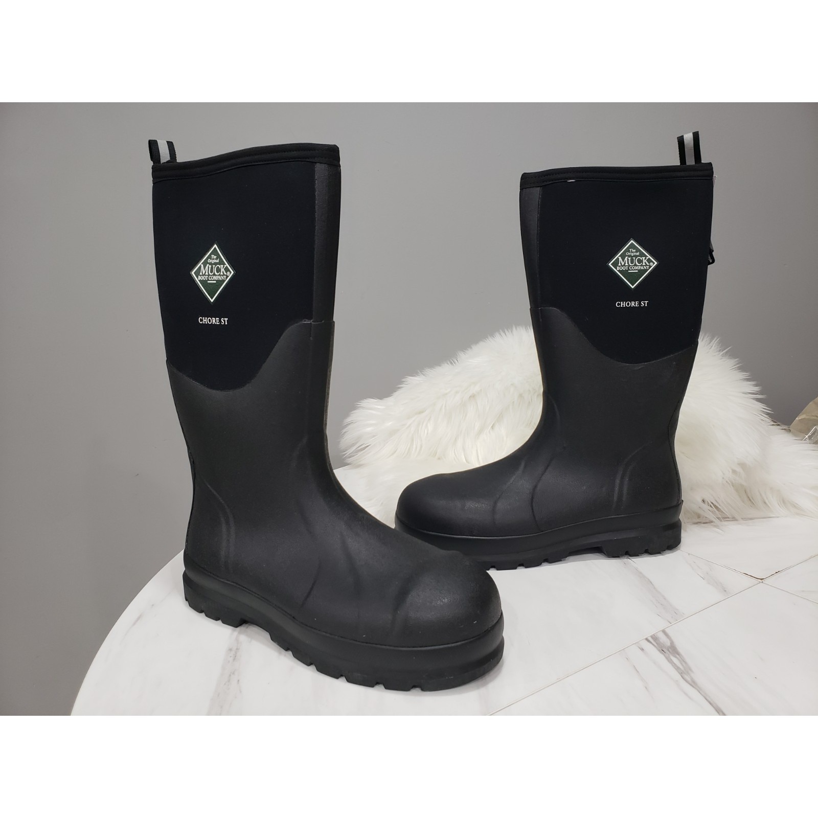 New Sz 11 Muck Boot Company Chore Steel Toe Tall Rubber Work All Conditions Rain